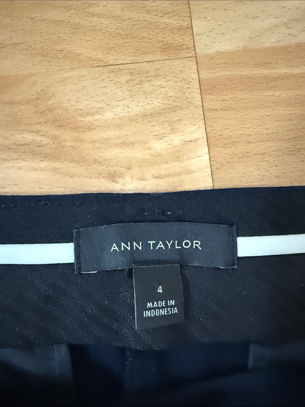 Ann Taylor Dark Navy Slim Straight Work Trousers - Picture 2 of 3
